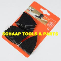 Schuurpapier met klitbevestiging voor schuurvinger korrel 120 per 20 verpakt | 63717.188.011